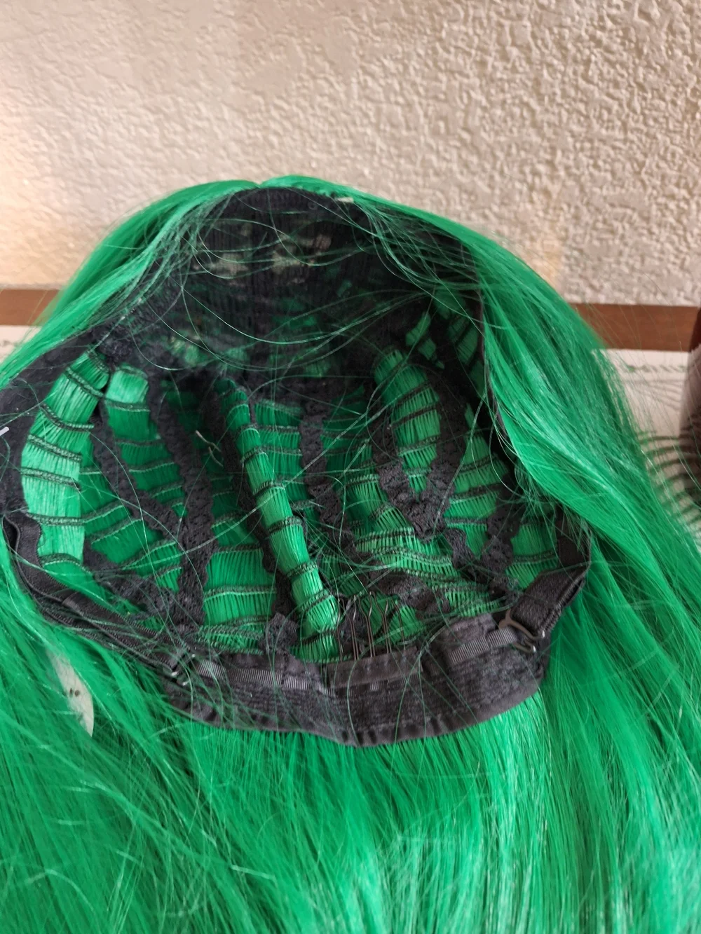 Green Long Straight Women’s Wig - Unknown Brand